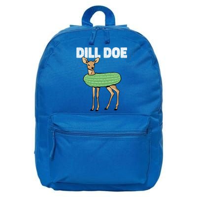 Dill Doe Deer Redneck Pickle Animal Hunter Lover Pickles Great Gift 16 in Basic Backpack