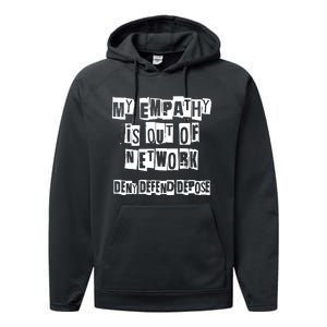 Deny Defend Depose Bold Activist Statement Anti Capitalist Message Performance Fleece Hoodie