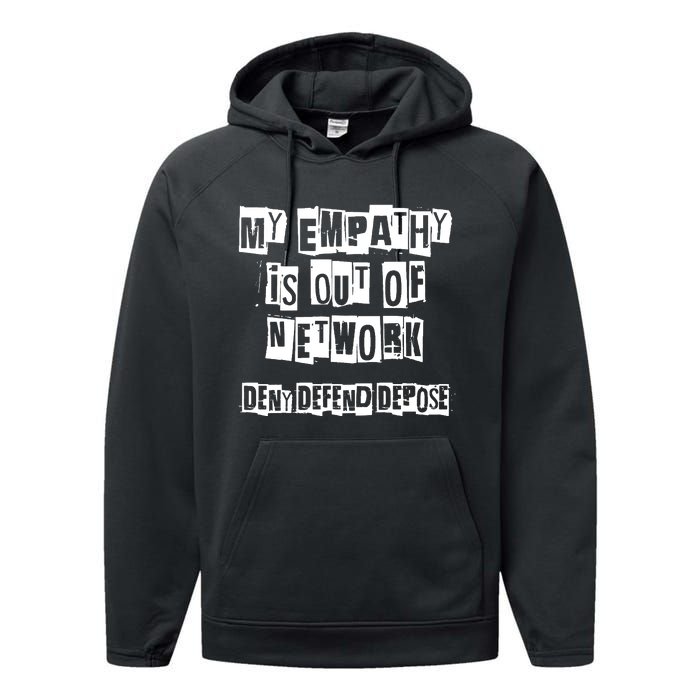 Deny Defend Depose Bold Activist Statement Anti Capitalist Message Performance Fleece Hoodie