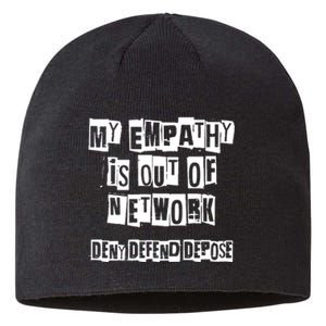 Deny Defend Depose Bold Activist Statement Anti Capitalist Message Sustainable Beanie