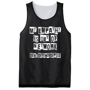 Deny Defend Depose Bold Activist Statement Anti Capitalist Message Mesh Reversible Basketball Jersey Tank