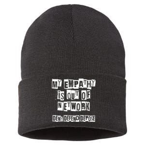 Deny Defend Depose Bold Activist Statement Anti Capitalist Message Sustainable Knit Beanie