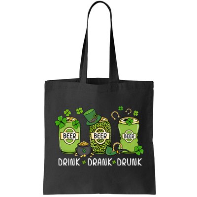 Drink Drank Drunk St Patrick's Day Lucky Irish Beer Drinking Team Tote Bag