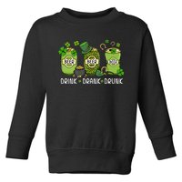 Drink Drank Drunk St Patrick's Day Lucky Irish Beer Drinking Team Toddler Sweatshirt