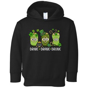 Drink Drank Drunk St Patrick's Day Lucky Irish Beer Drinking Team Toddler Hoodie