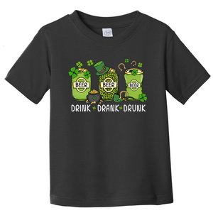 Drink Drank Drunk St Patrick's Day Lucky Irish Beer Drinking Team Toddler T-Shirt