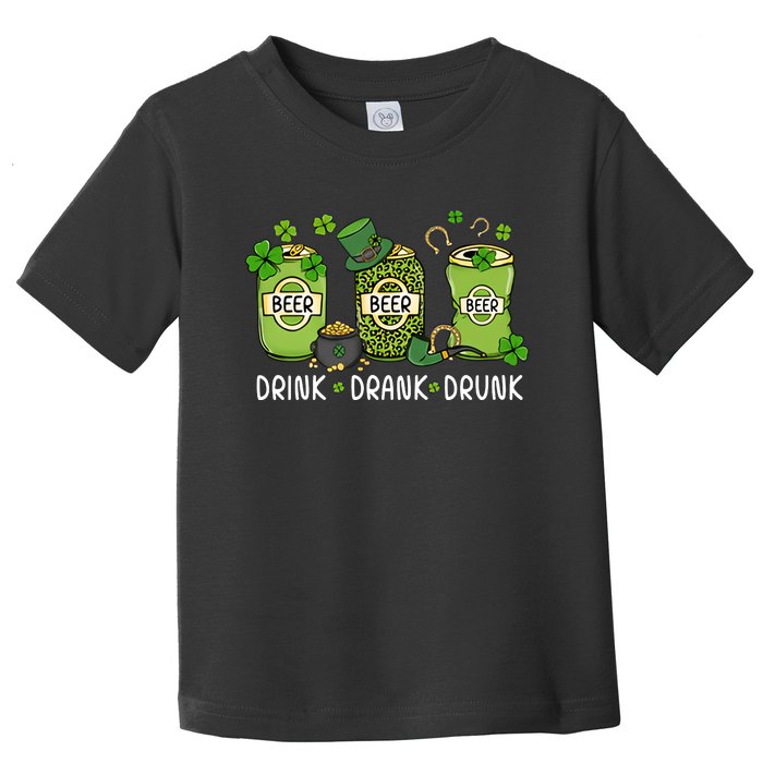 Drink Drank Drunk St Patrick's Day Lucky Irish Beer Drinking Team Toddler T-Shirt