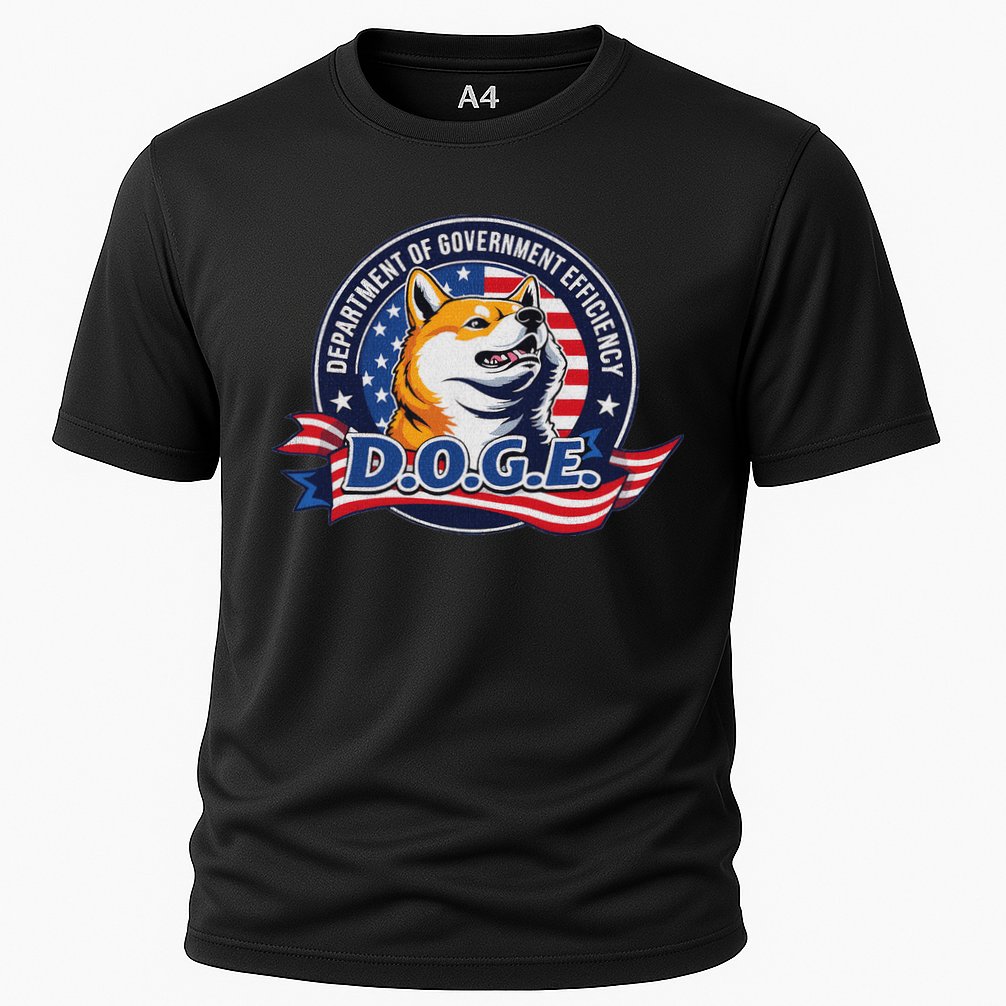Doge D.O.G.E. Department Of Government Efficiency Cooling Performance Crew T-Shirt
