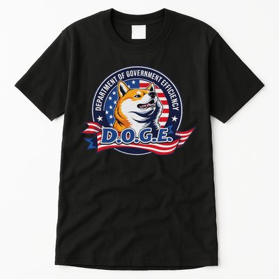 Doge D.O.G.E. Department Of Government Efficiency Tall T-Shirt