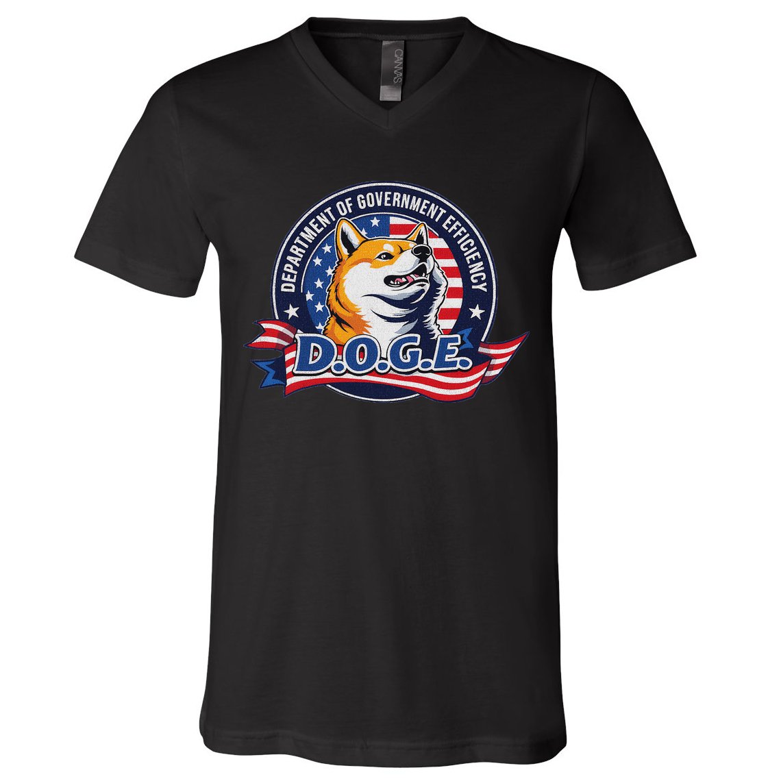 Doge D.O.G.E. Department Of Government Efficiency V-Neck T-Shirt