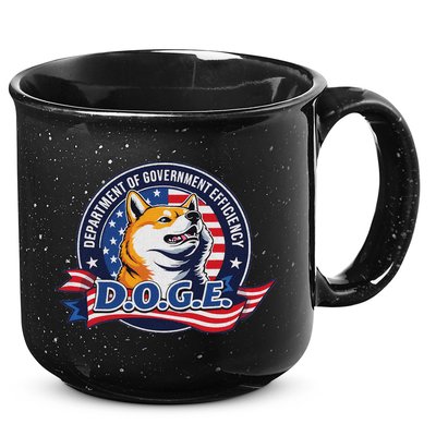 Doge D.O.G.E. Department Of Government Efficiency 15oz Campfire Ceramic Mug
