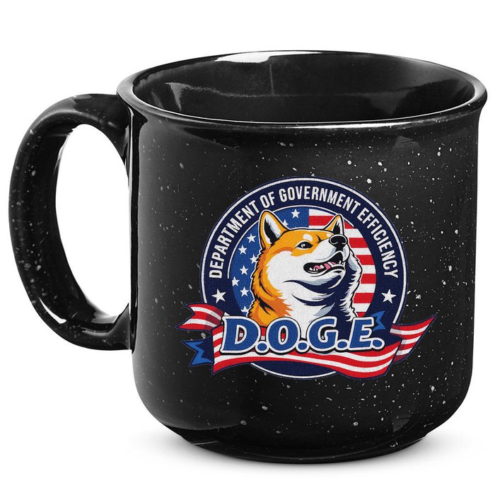Doge D.O.G.E. Department Of Government Efficiency 15oz Campfire Ceramic Mug