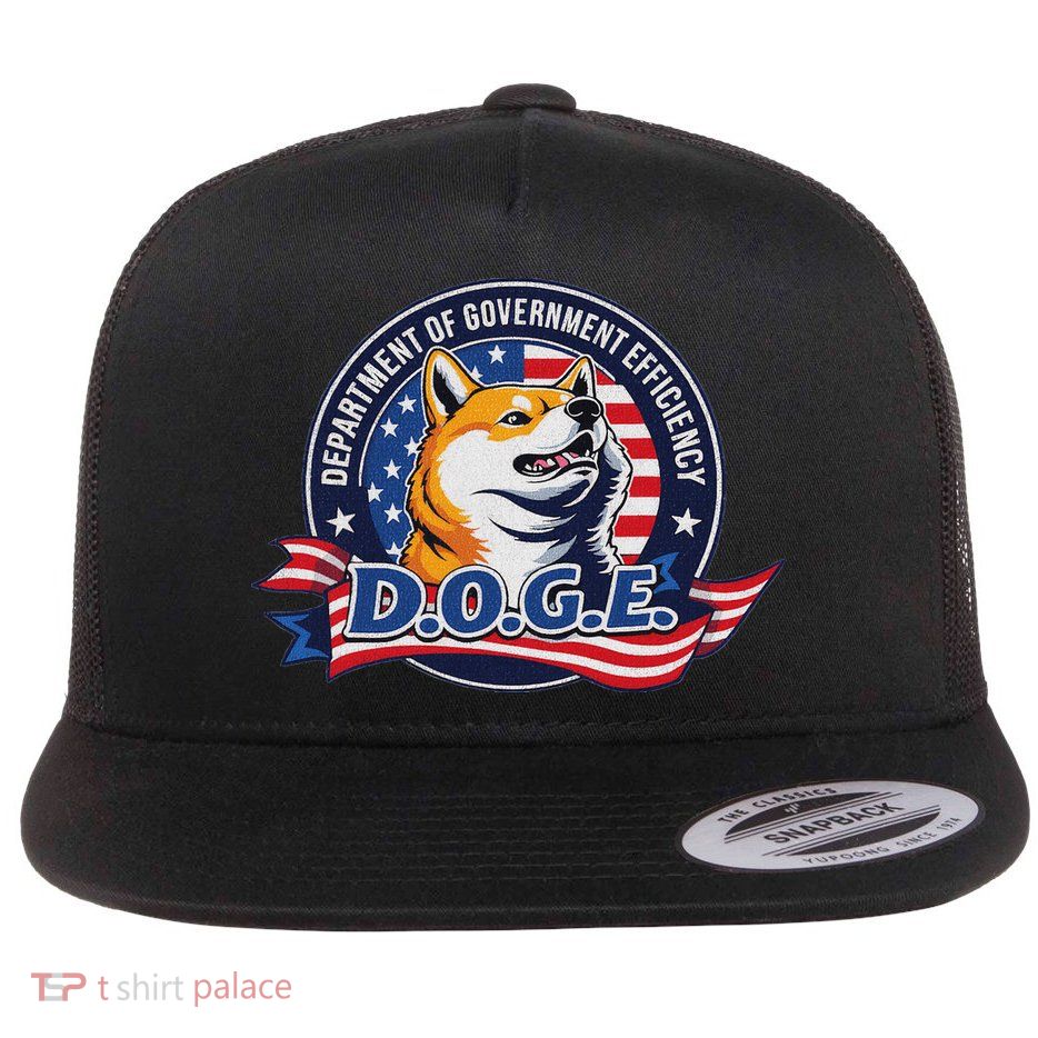 Doge D.O.G.E. Department Of Government Efficiency Flatbill Hat