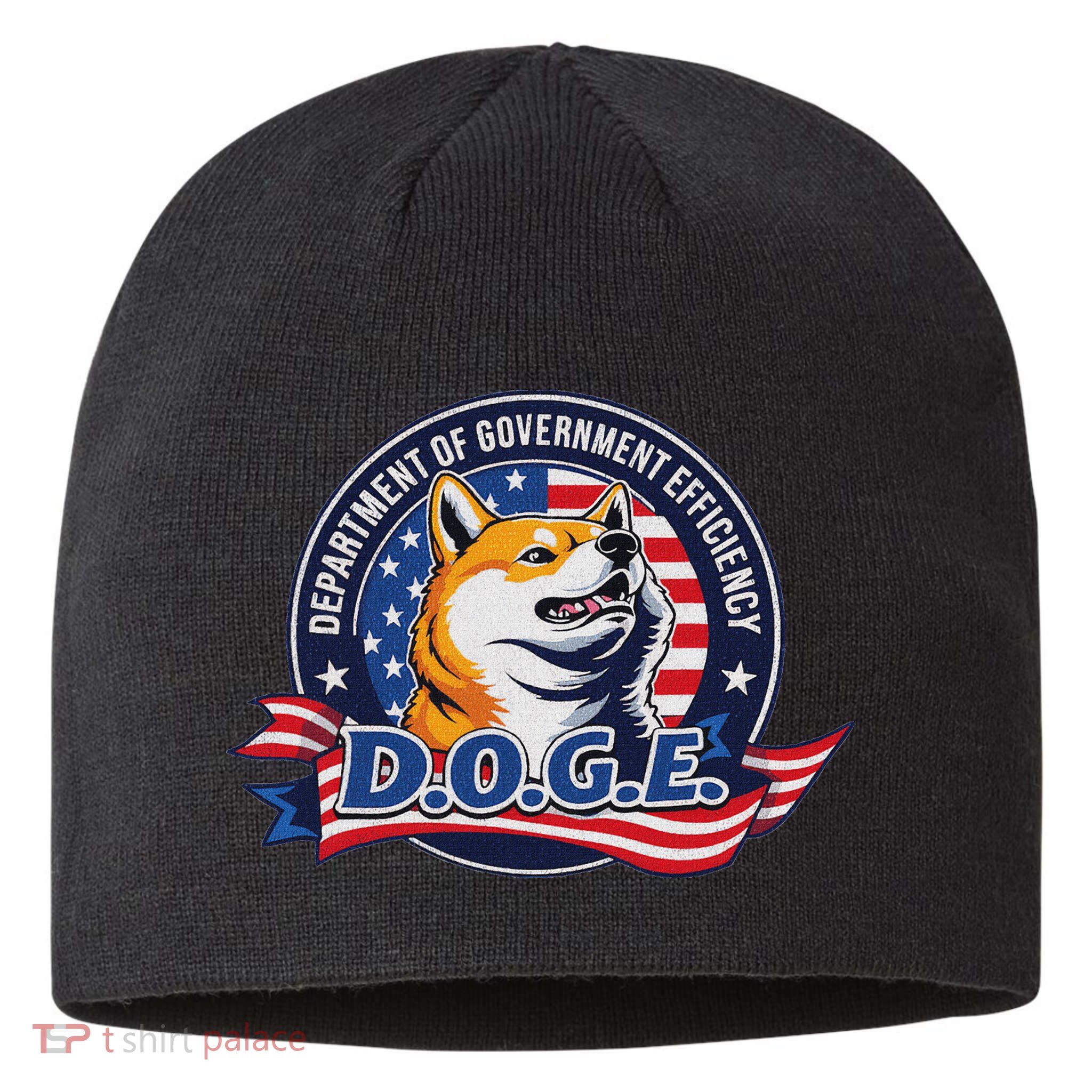 Doge D.O.G.E. Department Of Government Efficiency Sustainable Beanie