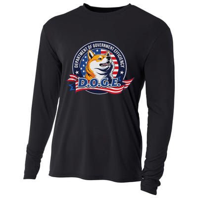 Doge D.O.G.E. Department Of Government Efficiency Cooling Performance Long Sleeve Crew