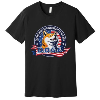 Doge D.O.G.E. Department Of Government Efficiency Premium T-Shirt
