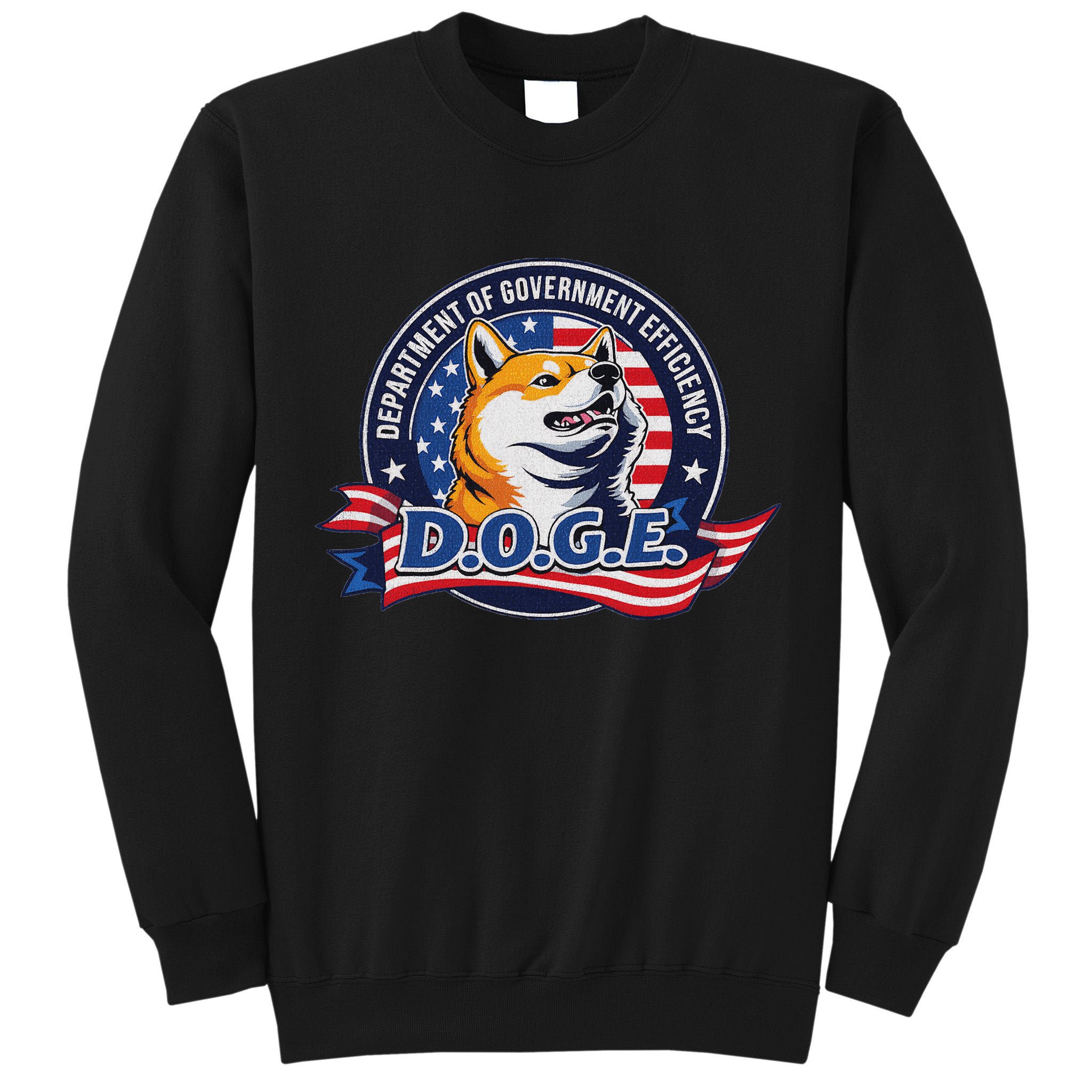 Doge D.O.G.E. Department Of Government Efficiency Tall Sweatshirt