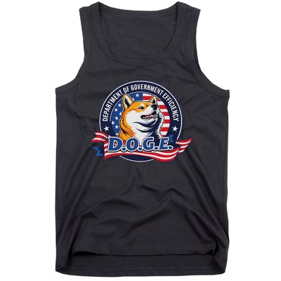 Doge D.O.G.E. Department Of Government Efficiency Tank Top
