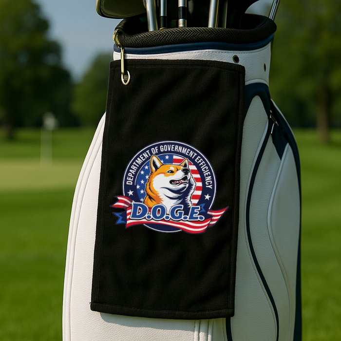 Doge D.O.G.E. Department Of Government Efficiency Golf Towel