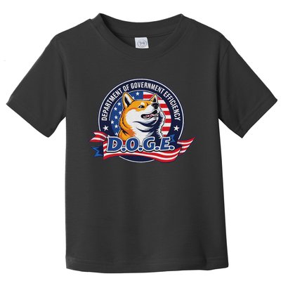 Doge D.O.G.E. Department Of Government Efficiency Toddler T-Shirt