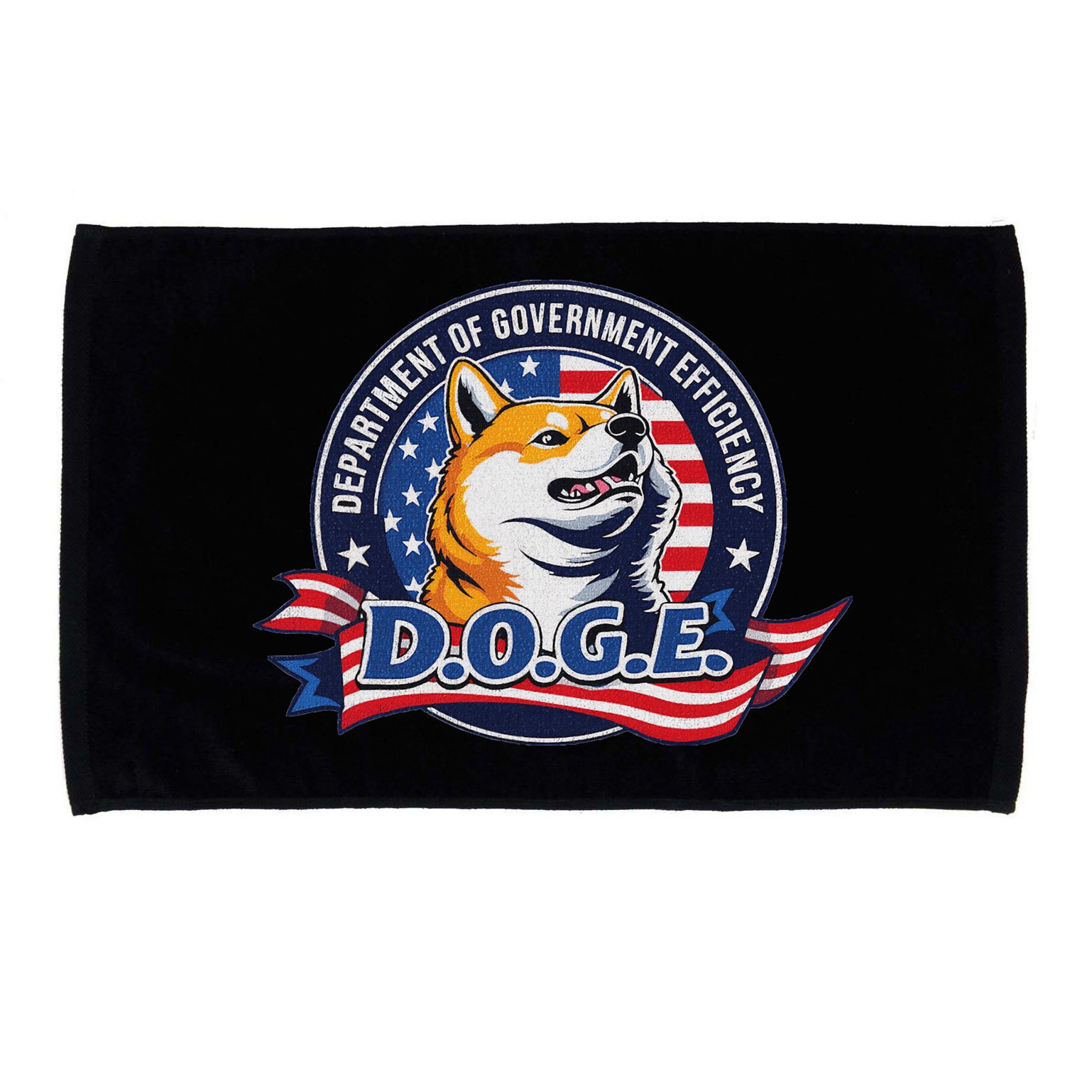 Doge D.O.G.E. Department Of Government Efficiency Microfiber Hand Towel