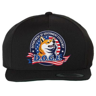 Doge D.O.G.E. Department Of Government Efficiency Wool Snapback Cap