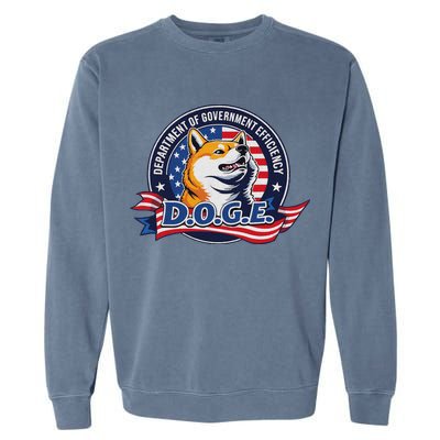 Doge D.O.G.E. Department Of Government Efficiency Garment-Dyed Sweatshirt