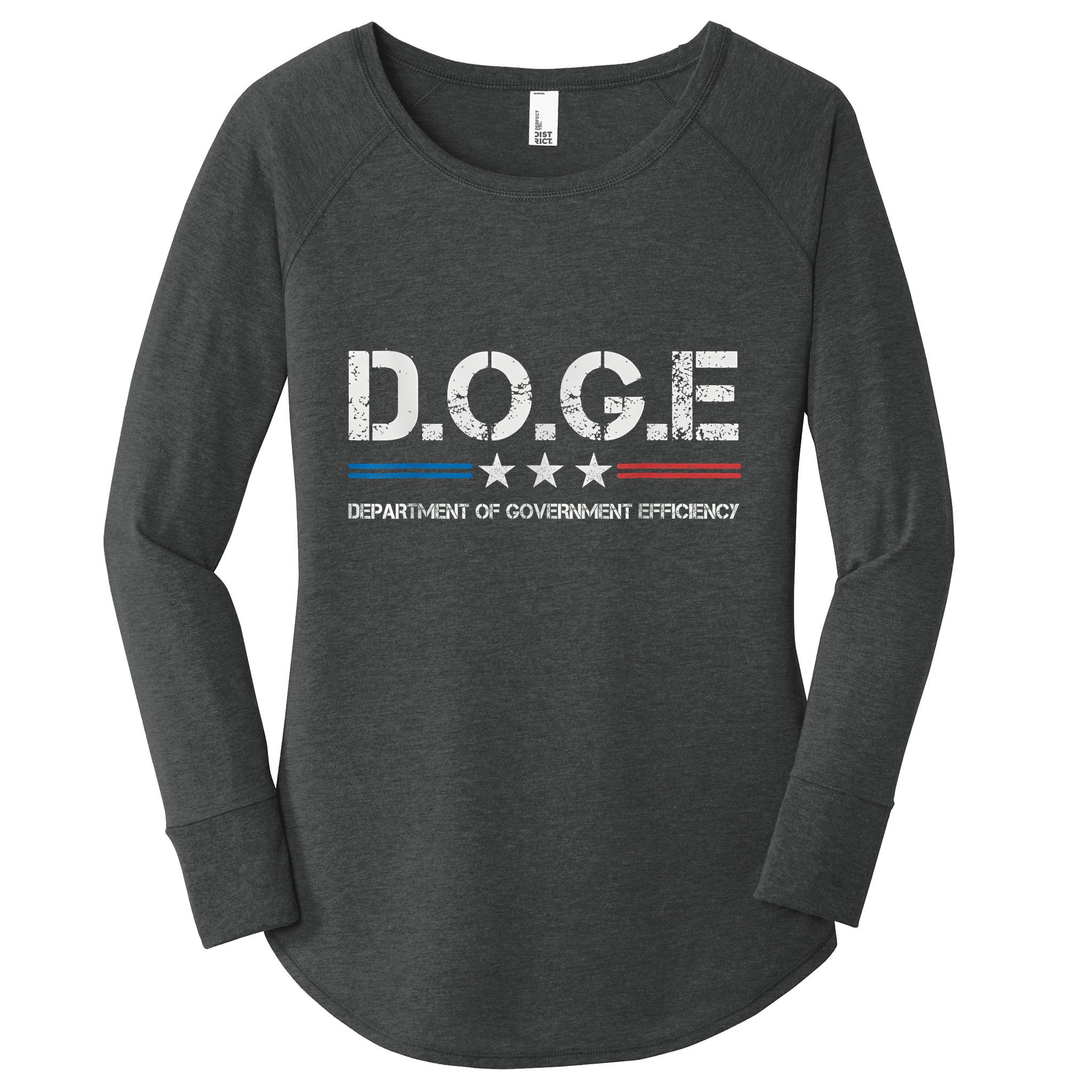 Doge D.O.G.E. Department Of Government Efficiency Women's Perfect Tri Tunic Long Sleeve Shirt
