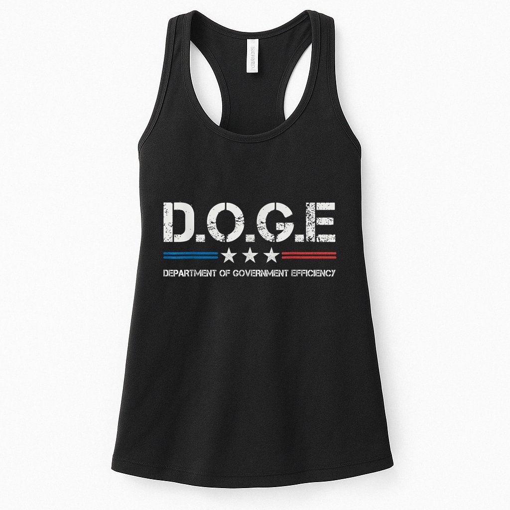 Doge D.O.G.E. Department Of Government Efficiency Womens Tank Top