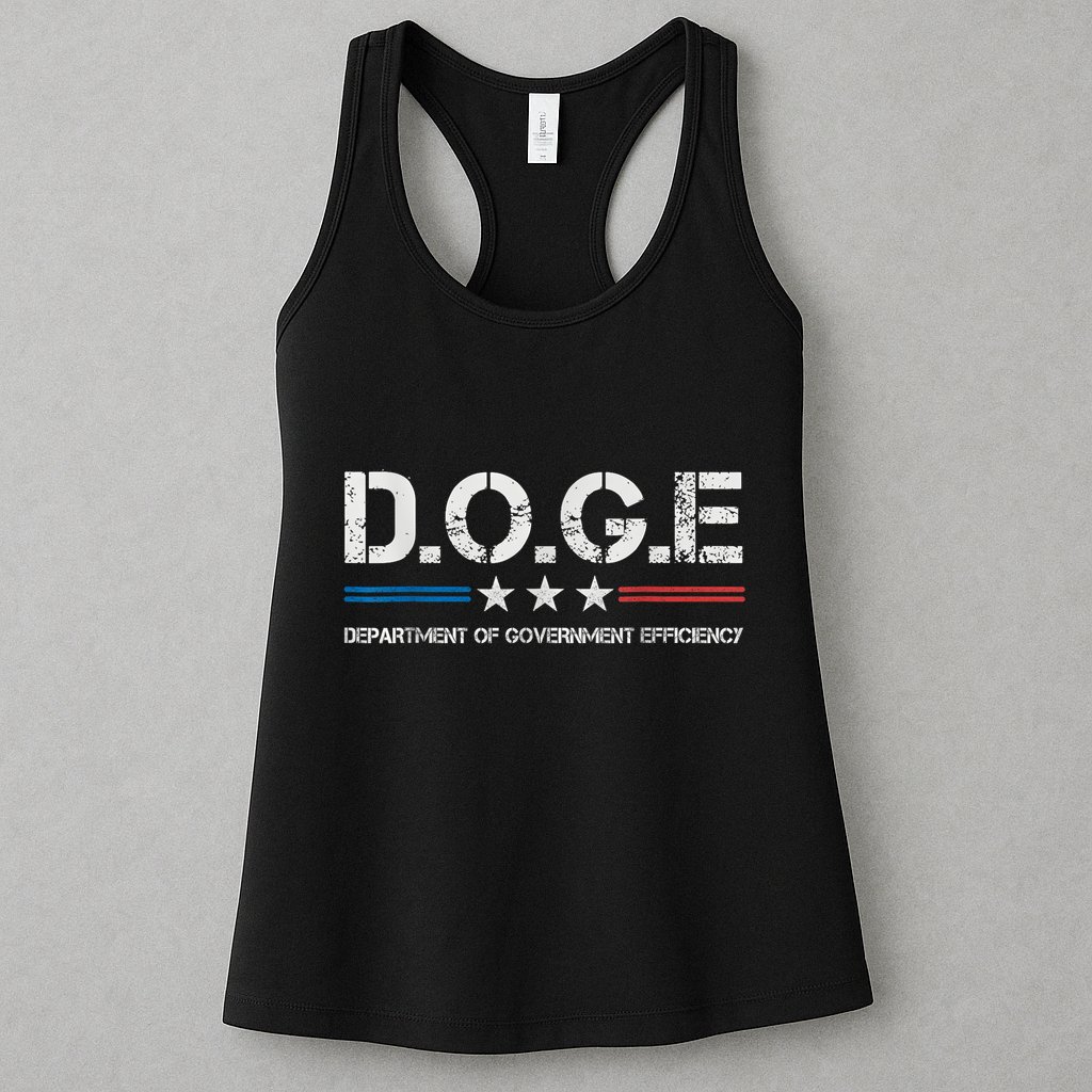 Doge D.O.G.E. Department Of Government Efficiency Womens Tank Top