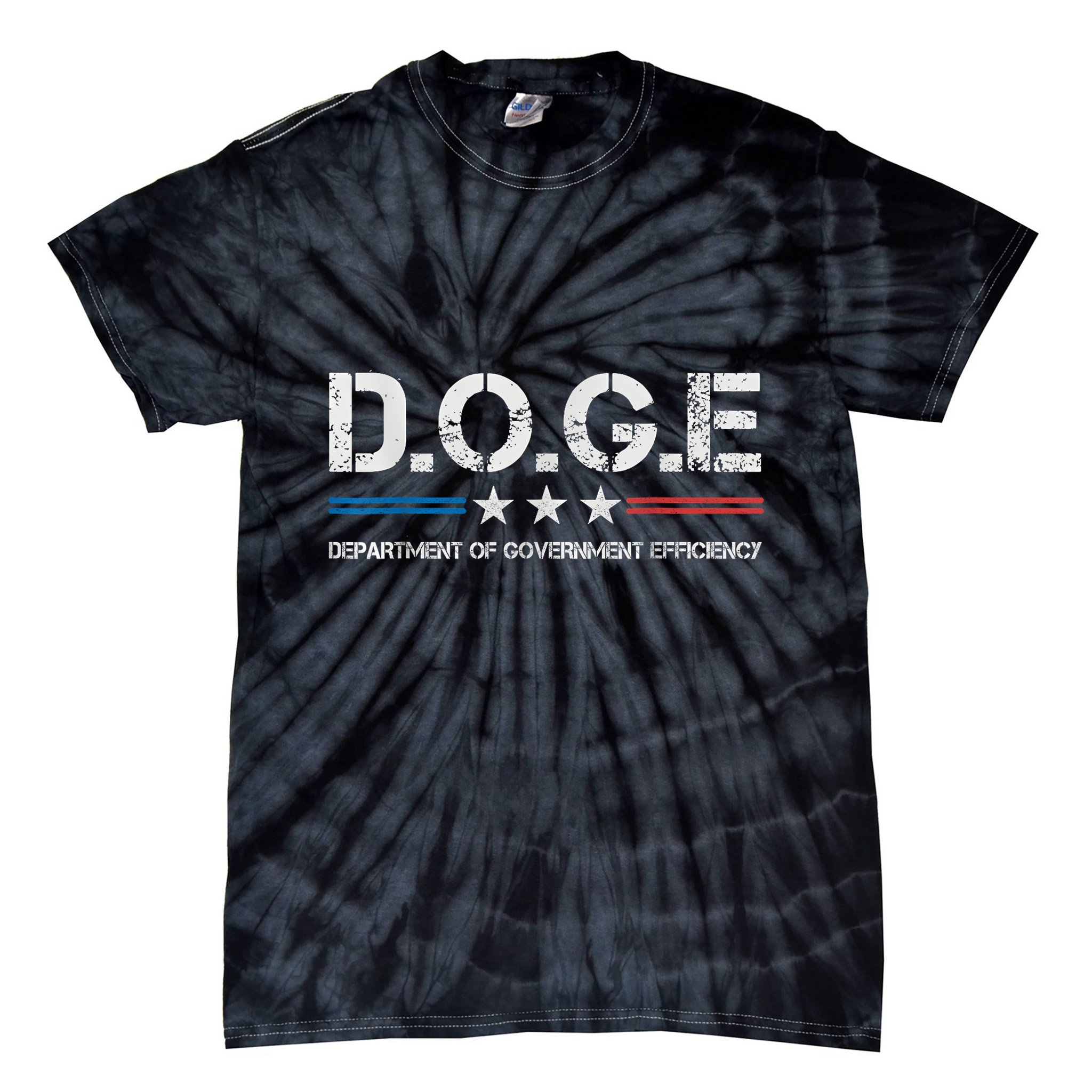 Doge D.O.G.E. Department Of Government Efficiency Tie-Dye T-Shirt