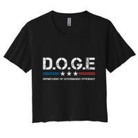 Doge D.O.G.E. Department Of Government Efficiency Women's Crop Top Tee