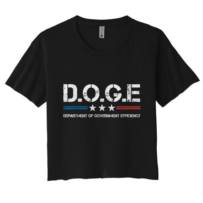 Doge D.O.G.E. Department Of Government Efficiency Women's Crop Top Tee