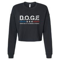 Doge D.O.G.E. Department Of Government Efficiency Cropped Pullover Crew
