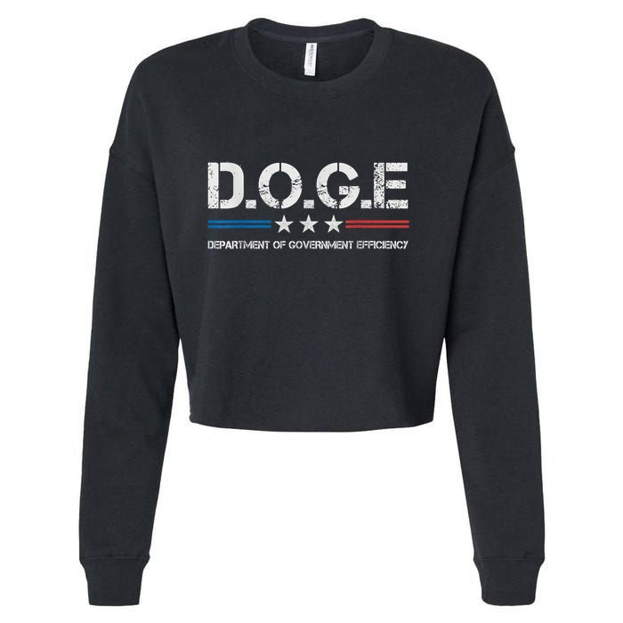 Doge D.O.G.E. Department Of Government Efficiency Cropped Pullover Crew