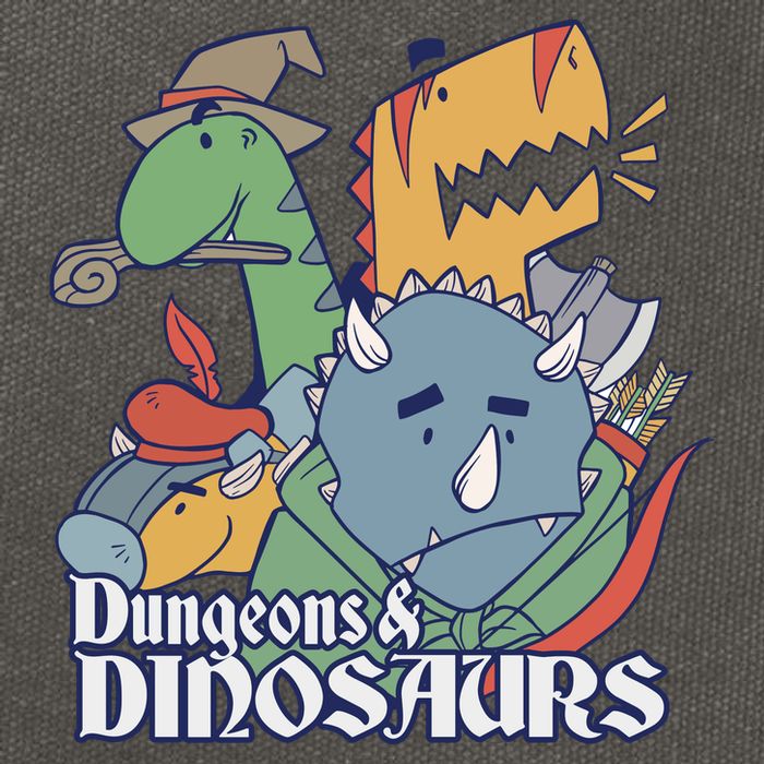 Dungeons & Dinosaurs Cotton Canvas Backpack
