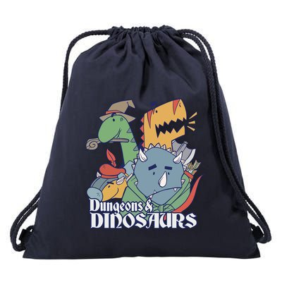 Dungeons & Dinosaurs Drawstring Bag
