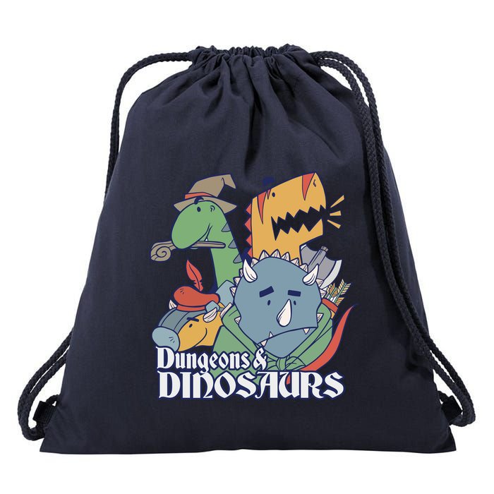 Dungeons & Dinosaurs Drawstring Bag