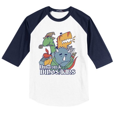 Dungeons & Dinosaurs Baseball Sleeve Shirt