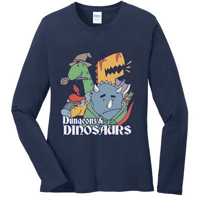 Dungeons & Dinosaurs Ladies Long Sleeve Shirt
