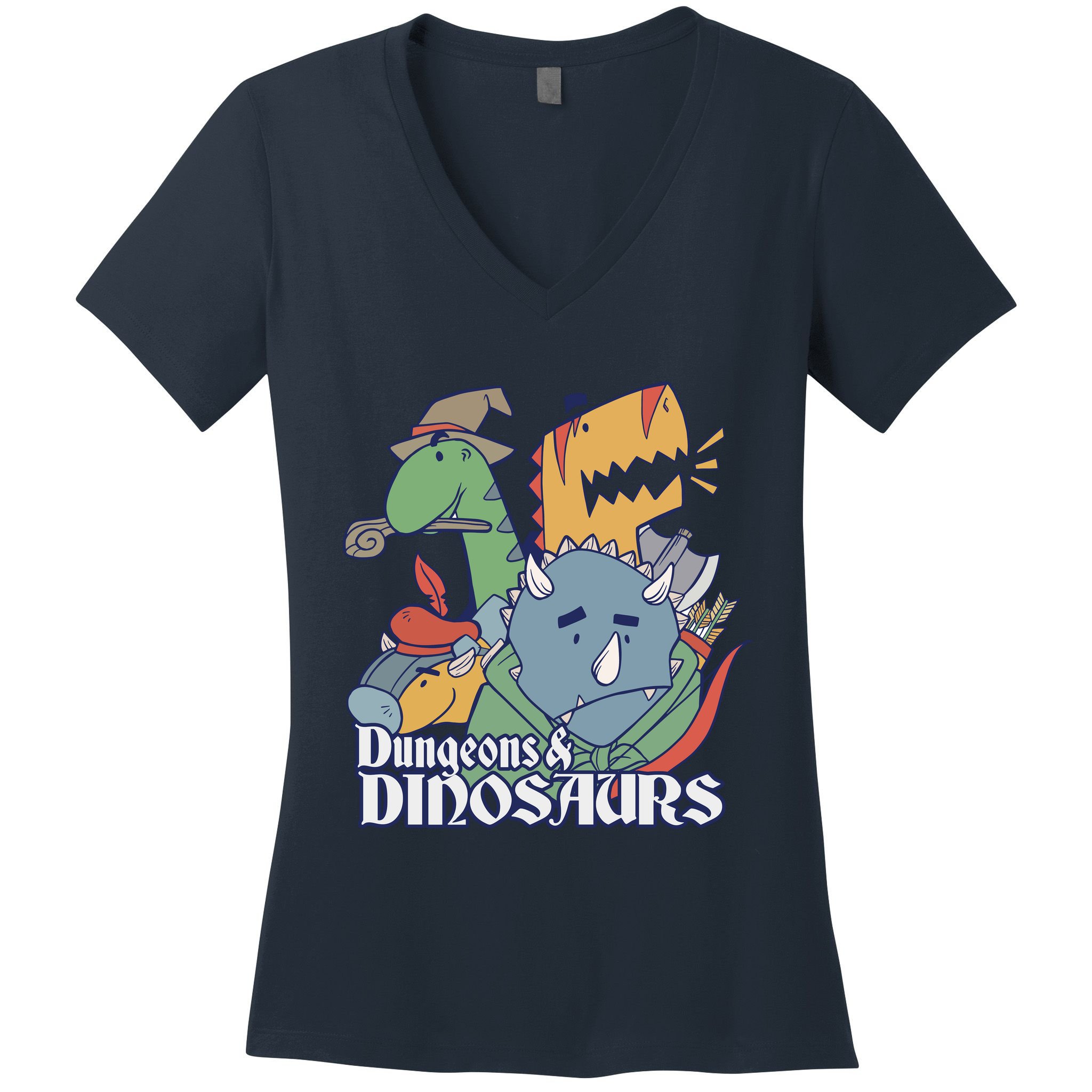 Dungeons & Dinosaurs Women's V-Neck T-Shirt