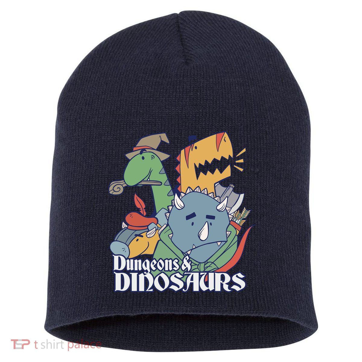 Dungeons & Dinosaurs Short Acrylic Beanie