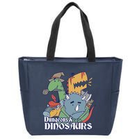 Dungeons & Dinosaurs Zip Tote Bag