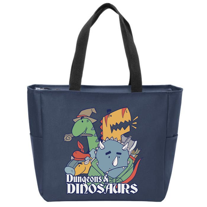 Dungeons & Dinosaurs Zip Tote Bag