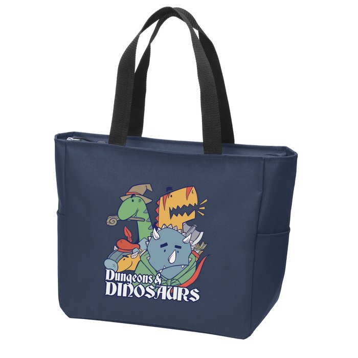 Dungeons & Dinosaurs Zip Tote Bag