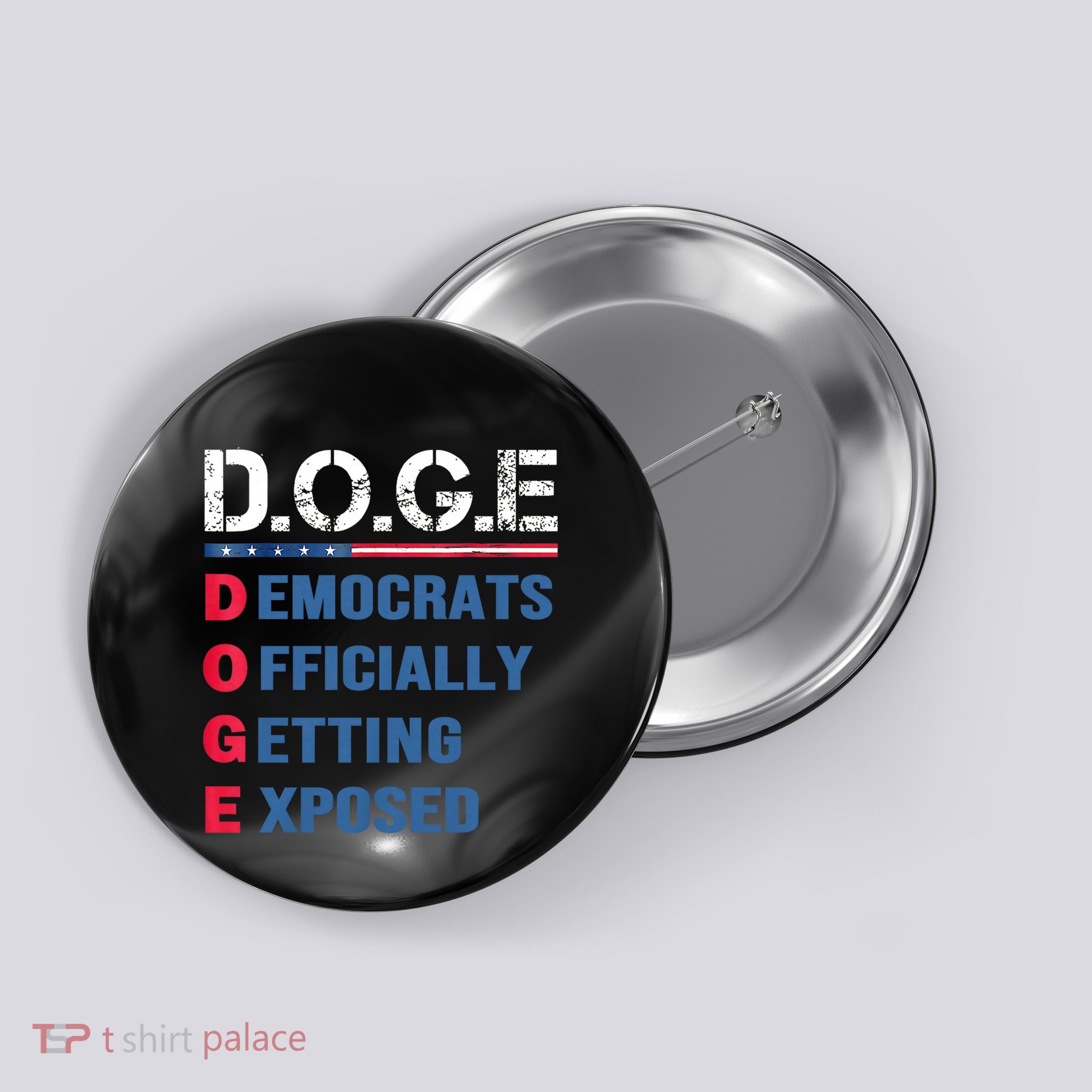 D.O.G.E Doge Department Of Government Efficiency Us Flag Button