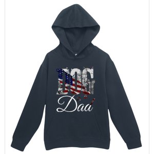 Dog Dadfunny Dog Lover Fathers Day Retro American Flag Urban Pullover Hoodie