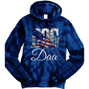 Dog Dadfunny Dog Lover Fathers Day Retro American Flag Tie Dye Hoodie