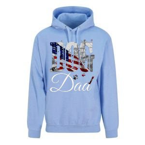 Dog Dadfunny Dog Lover Fathers Day Retro American Flag Unisex Surf Hoodie