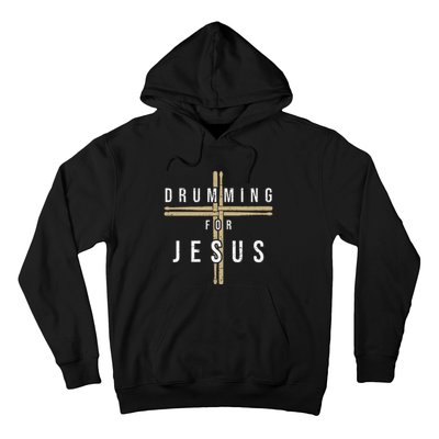 Drummer Drumming Drums Percussion I Jesus Christian Church Hoodie